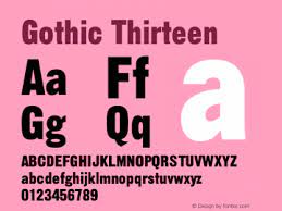 Gothic 13 Regular Font preview